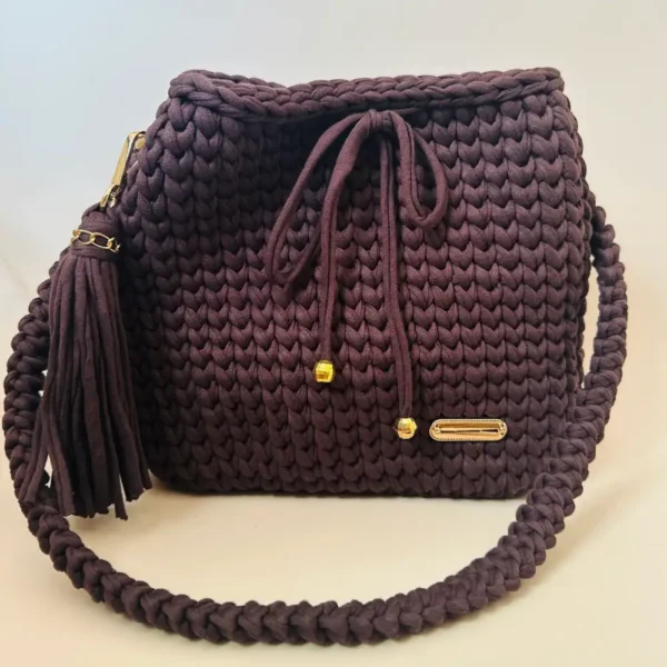 Handmade Crochet Bucket Shoulder Bag