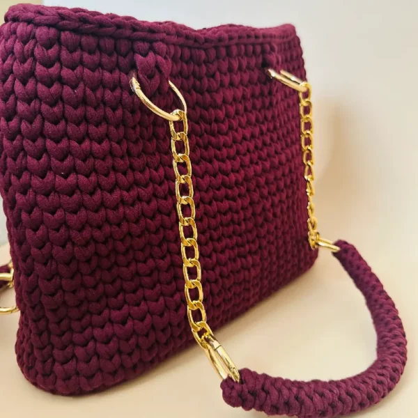 Handmade Crochet Handbag - Image 4