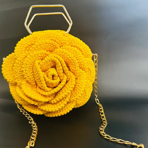 3D Rose Crochet Bag - Image 2