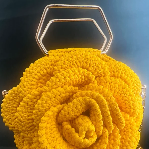 3D Rose Crochet Bag - Image 4
