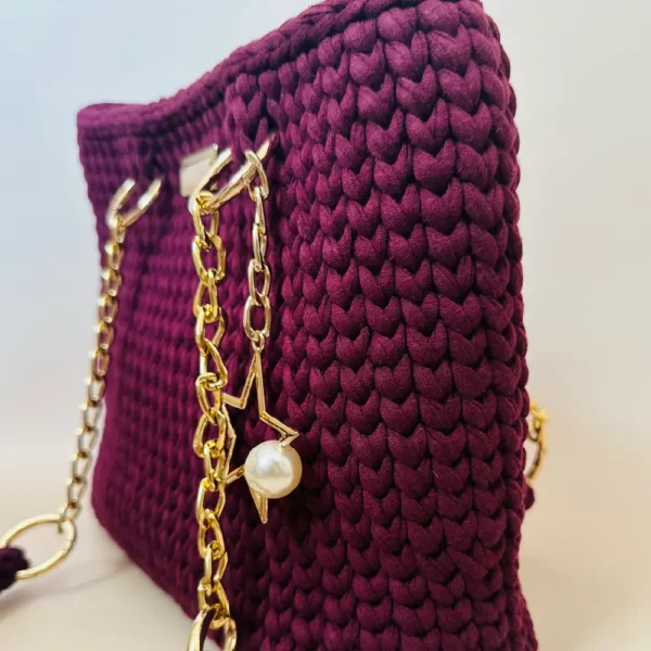 Handmade Crochet Handbag - Image 5