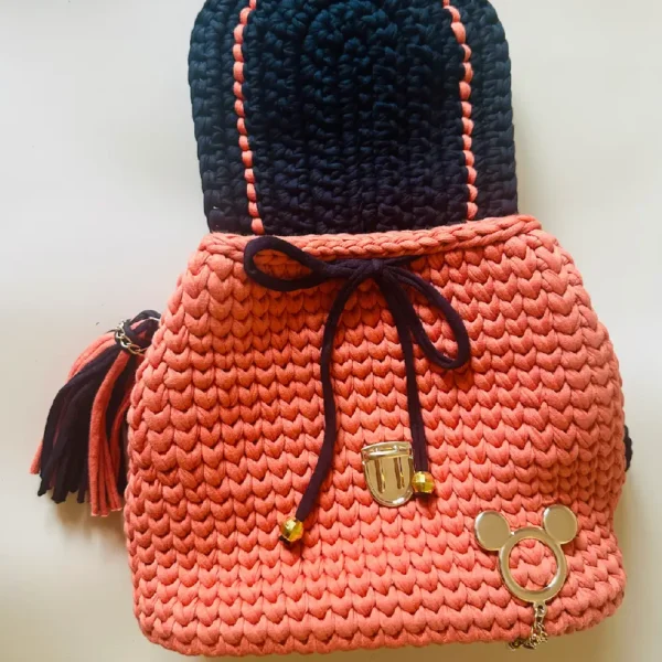 Handmade Backpack (Orange) - Image 2
