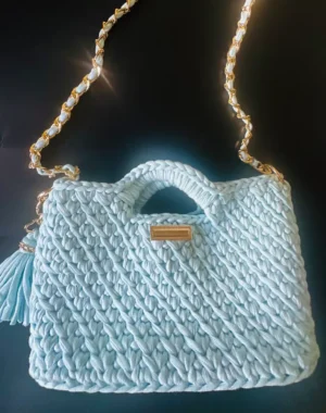 Luxury Handmade Crochet Bags (Blue)