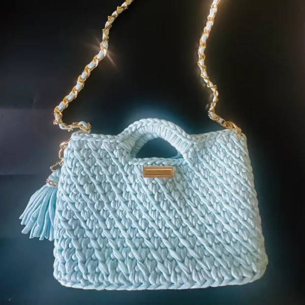Luxury Handmade Crochet Bags (Blue)