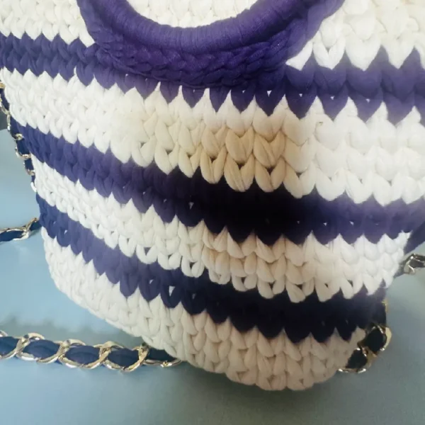 Round Handle Crochet Bag (Cream) - Image 2
