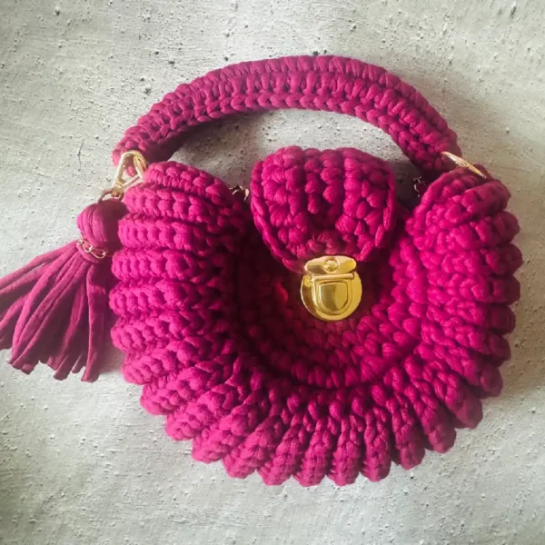 Oreo-Inspired Crochet Bag (Purple)