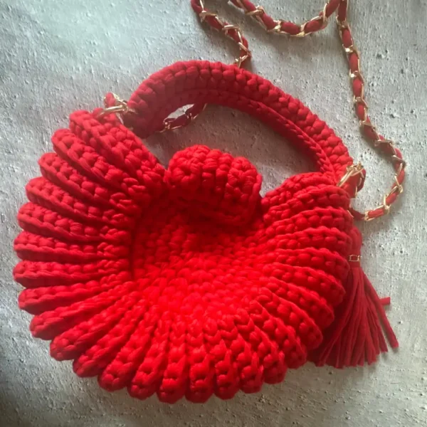 Oreo-Inspired Crochet Bag (Red) - Image 2