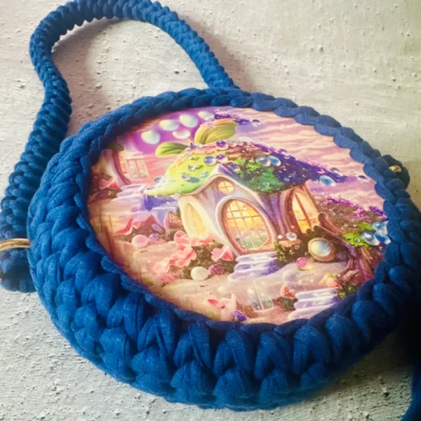 Kids hand painted wooden bags (Little House) - Image 3