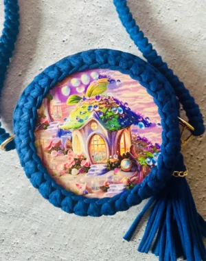 Kids hand painted wooden bags (Little House)