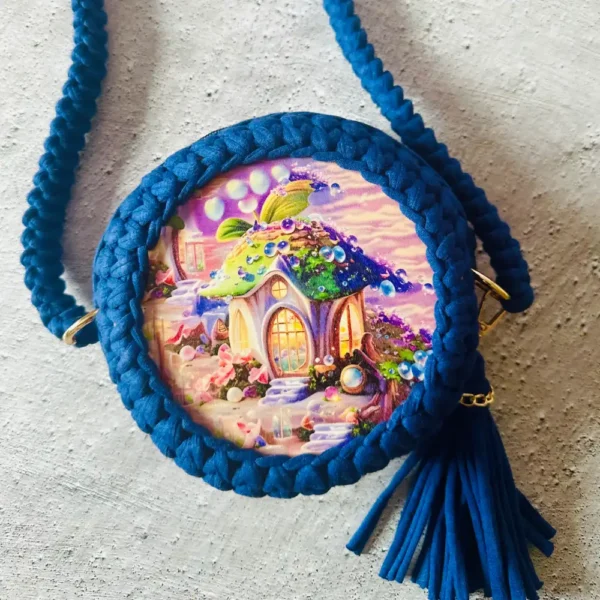 Kids hand painted wooden bags (Little House)